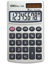 Calculator Deli Easy - E1120, 8 dgt, buzunar, panou metalic