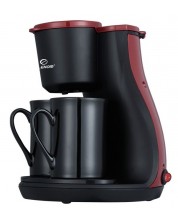Aparat de cafea cu cești Elekom - EK-6621R, 450W, 0.240l, negru/roșu
