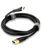 Cablu QED - Connect QE8187, USB-C/USB-A, 1.5m, negru -1