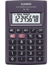 Calculator de birou Casio - HL-4A, buzunar,Afisaj cu 8 cifre, negru -1