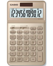 Calculator de birou Casio - JW-200SC, Afisaj cu 12 cifre, metalic auriu -1