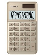 Calculator Casio SL-1000SC de buzunar, 10 dgt, auriu metalic