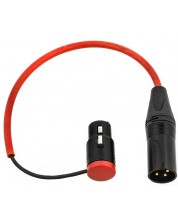 Cablu Rycote - 042277, XLR-3m / XLR-3f, 0,26 m, rosu/negru -1