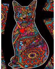 Tablou de colorat ColorVelvet - Pisică, 47 x 35 cm
