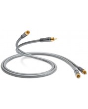 Cablu pentru boxe QED - Performance Audio 40i, 4x RCA, 2 m, gri