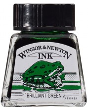 Cerneală de caligrafie Winsor & Newton - Verde strălucitor, 14 ml