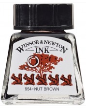 Cerneală de caligrafie Winsor & Newton - Maro alună, 14 ml -1