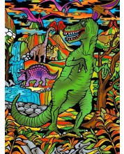 Tablou de colorat ColorVelvet - Dinozauri, 47 x 35 cm -1