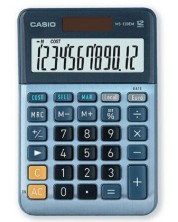 Calculator Casio MS-100EM de masa, 10 dgt, albastru metalic -1