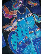 Calendar-carnețel  Paperblanks Blue Cats and Butterflies - 80 de coli, 2024