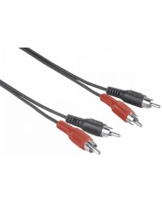 Cablu Hama - 2x RCA/2x RCA, 2,5 m, roșu/negru