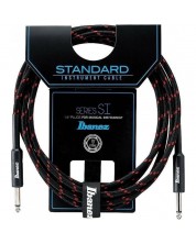 Cablu pentru chitară Ibanez - SI10 BW, 6.3 mm, 3 m, negru/roșu -1