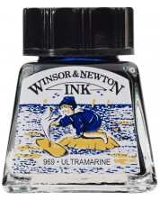 Cerneală de caligrafie Winsor & Newton - Ultramarin, 14 ml