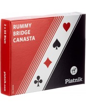 Cărți de joc Piatnik - Rummy Bridge Canasta - 2 pachete -1