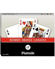 Cărți de joc Piatnik - 2 pachete, Remi, Bridge, Canasta -1
