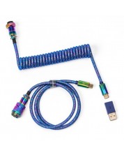 Cablu pentru tastatură Keychron - Blue Colorful Premium , USB-C/USB-C, albastru -1