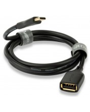 Cablu QED - Connect QE8191, USB-A/USB-C, 0.15m, negru