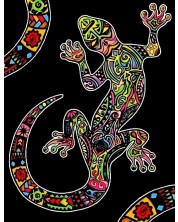 Tablou de colorat ColorVelvet - Salamandră, 47 x 35 cm -1