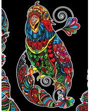 Tablou de colorat ColorVelvet - Papagal, 47 x 35 cm
