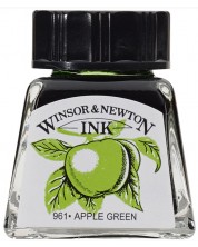Cerneală de caligrafie Winsor & Newton - Verde, 4 ml -1