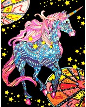 Tablou de colorat ColorVelvet - Unicorn, 47 x 35 cm -1