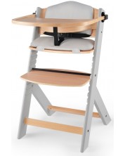 Scaun de masa pentru copii KinderKraft - Enock, cu perna, gri -1
