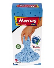 Nisip kinetic in cutie Heroes - Culoare albastru, 1000g -1
