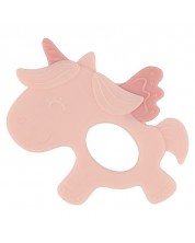Inel gingival din silicon KikkaBoo - Unicorn, roz -1