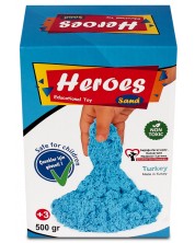 Nisip kinetic in cutie Heroes - Culoare albastru, 500g -1