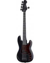 Chitară bas Harley Benton - PJ-5 SBK Deluxe Series, neagră -1
