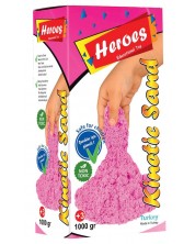 Nisip kinetic in cutie Heroes - Culoare roz, 1000g -1