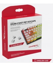Taste pentru tastatura mecanica HyperX - Double Shot, 104 buc., albe -1