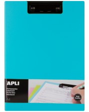  Clipboard cu capac APLI A4 - PVC, albastru -1