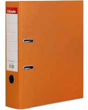Suport vertical pentru documente Esselte Eco - A4, 7.5 cm, РР, canturi metalice, etichetă detașabilă, portocale -1