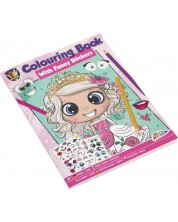 Carte de colorat Grafix - A4, cu autocolante, pentru fetiță