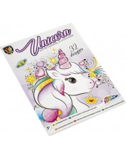 Carte de colorat Grafix - Unicorn, cu autocolante