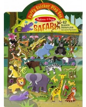 Carte cu stickere Melissa & Doug - Safari, reutilizabile