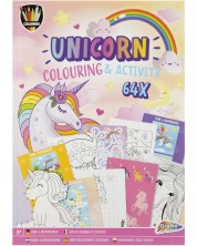 Carte de colorat și activități Grafix Unicorn -1