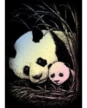Set de gravură holografică Royal - Panda și bebeluș, 13 x 18 cm -1