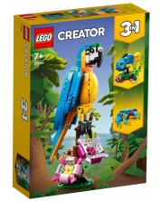 Constructor 3 în 1 LEGO Creator - Papagal exotic (31136)