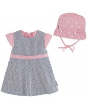 Set rochie pentru copii și pălărie de vară cu protecție UV 30+ Sterntaler - 62 cm, 4-5 luni -1