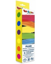 Set de vopsele tempera Toy Color - 6 culori fluorescente -1