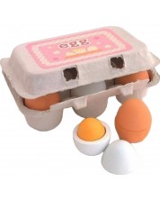 Smart Baby - Set de ouă din lemn, 6 bucăți