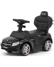Masinuta fara pedale cu maner parental Milly Mally - Mercedes AMG, neagra