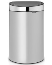 Coș de gunoi Brabantia - Touch Bin New, 40 l, Metallic Grey, capac metalic -1