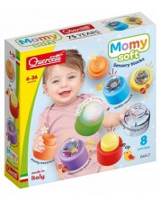 Set de construcție Quercetti Momy Soft – Sensory Blocks 4147, 8 piese