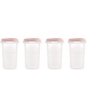 Set de recipienti Miniland - Terra Blush, 330 ml, 4 buc