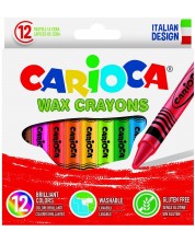 Set pasteluri lavabile Carioca - Wax crayons, 12 culori