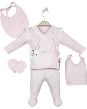 Set pentru externare BabyZuff - Pink Rabbit, 5 piese -1