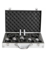 Set microfoane pentru tobe Novox - Drum Set, argintii/negre -1